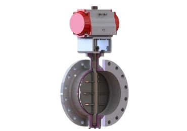 Pneumatic low-load-buttefly-valve