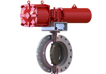 textile mill triple offset butterfly valve