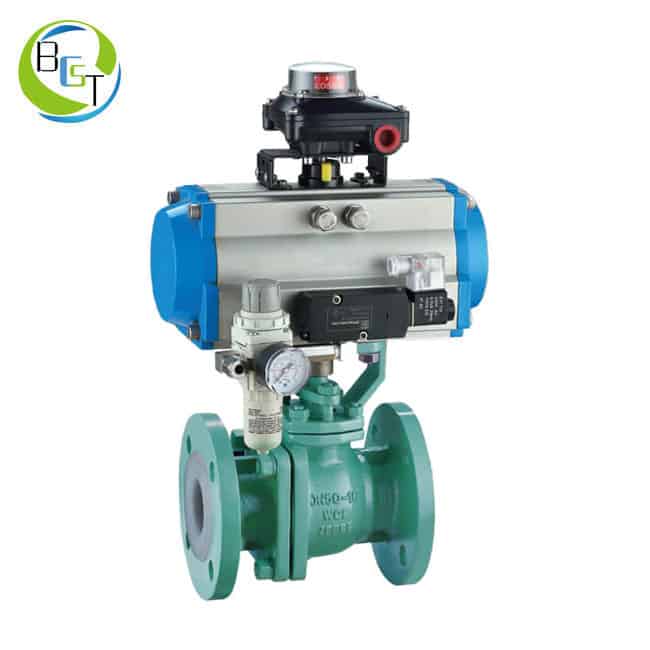 figure 1 pneumatic actuated PTFE-lined-ball-valve