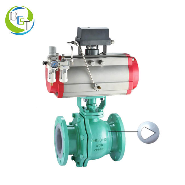 figure 2 pneumatic actuated lined V port ball control valve