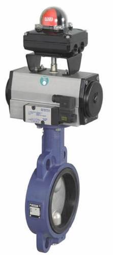 Actuated butterfly valve