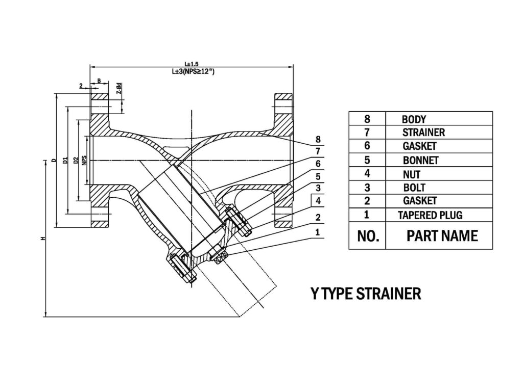Y Strainer filter operating principle