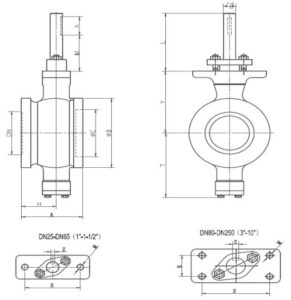 Wafer type segment ball valve without actuator