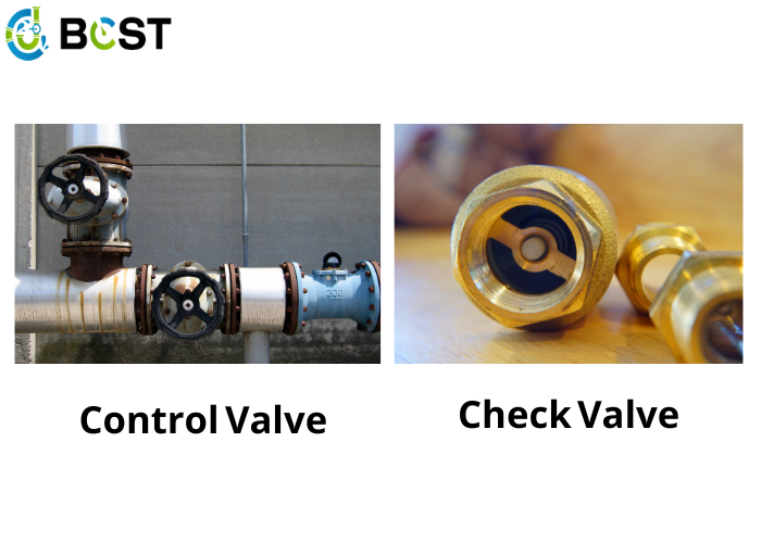 control valve and check valve